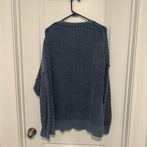 American Eagle Outfitters Slate Blue Crew Neck Sweater